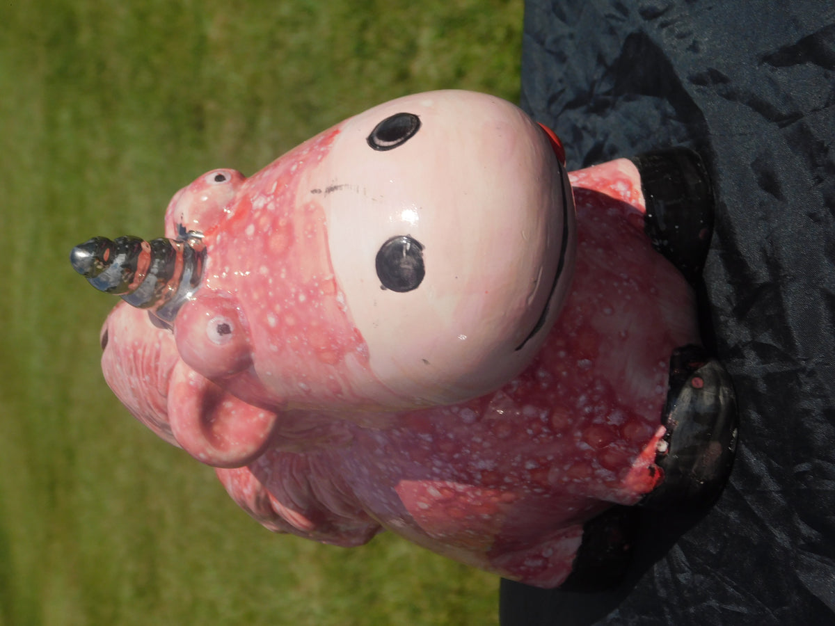 Whimsical Pink Ceramic Unicorn Bank