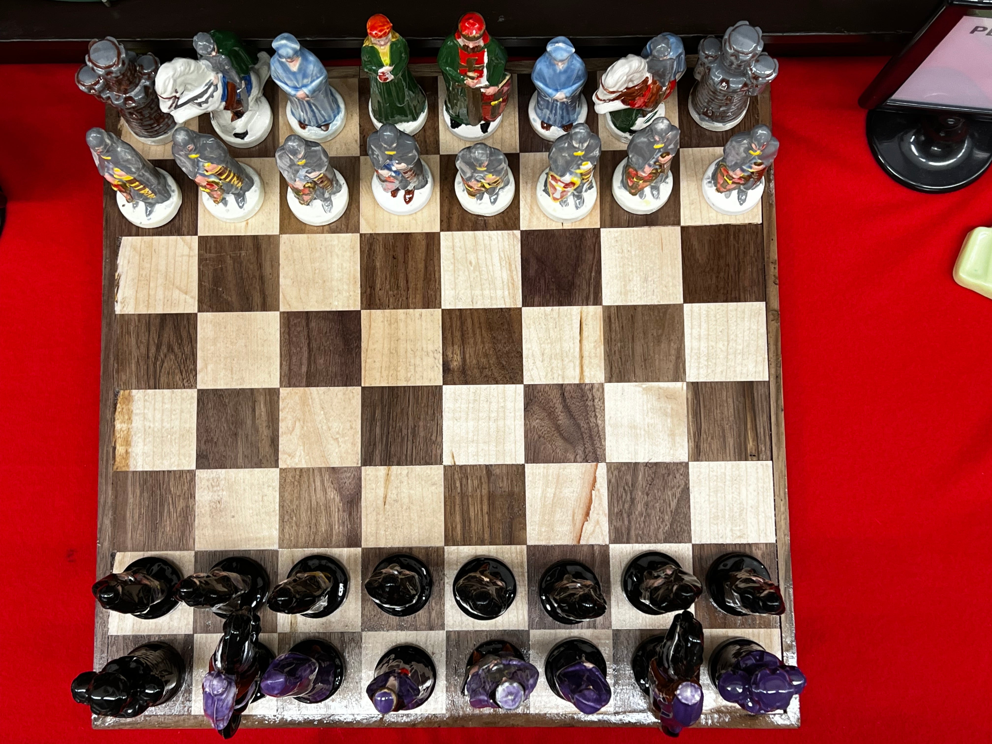 Selling Hand painted ceramic chess pieces